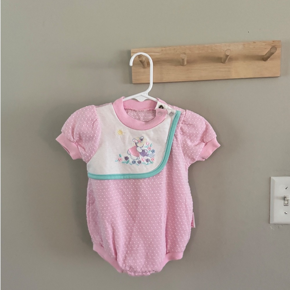 Embroidered Healthtex bunny romper
